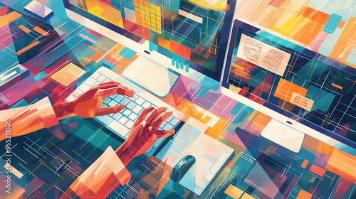 hands digital content creation