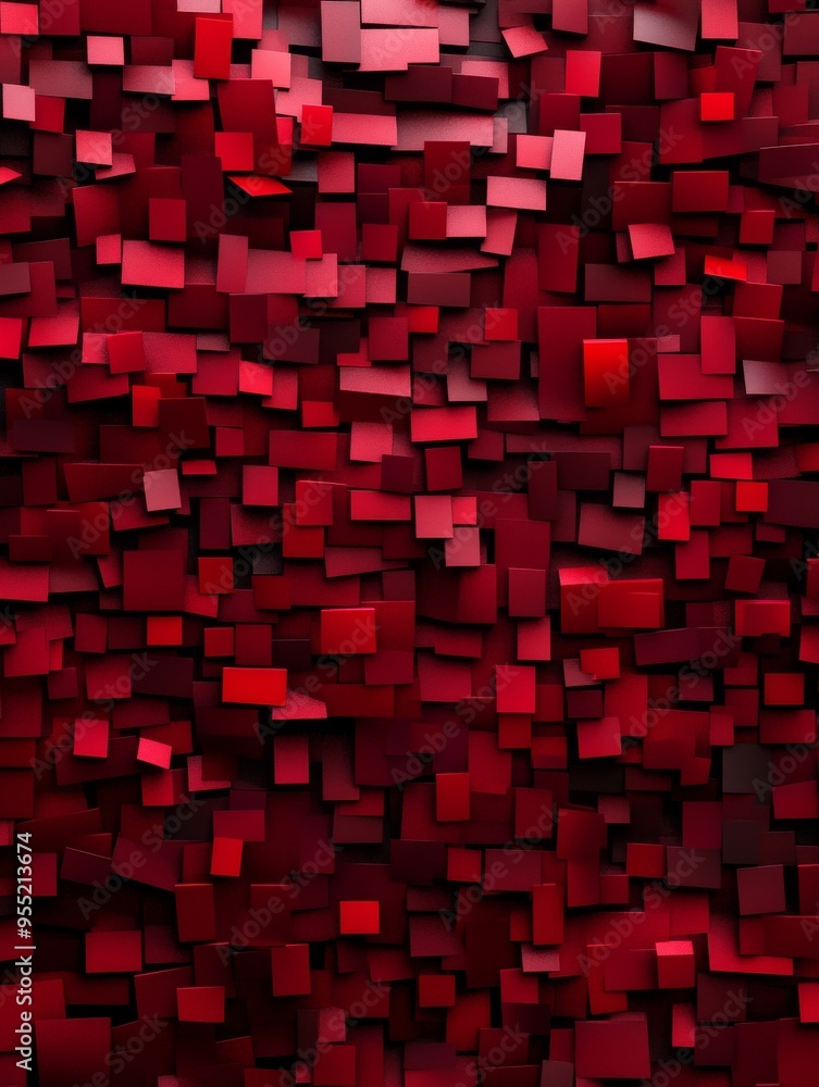 A vibrant red abstract background featuring a mosaic of layered squares, perfect for creative projects and design purposes. A vibrant red abstract background featuring a mosaic of layered squares, perfect for creative projects and design purposes.
