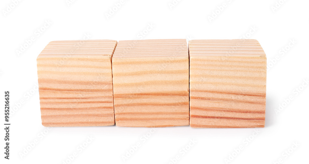 Many blank wooden cubes isolated on white Many blank wooden cubes isolated on white