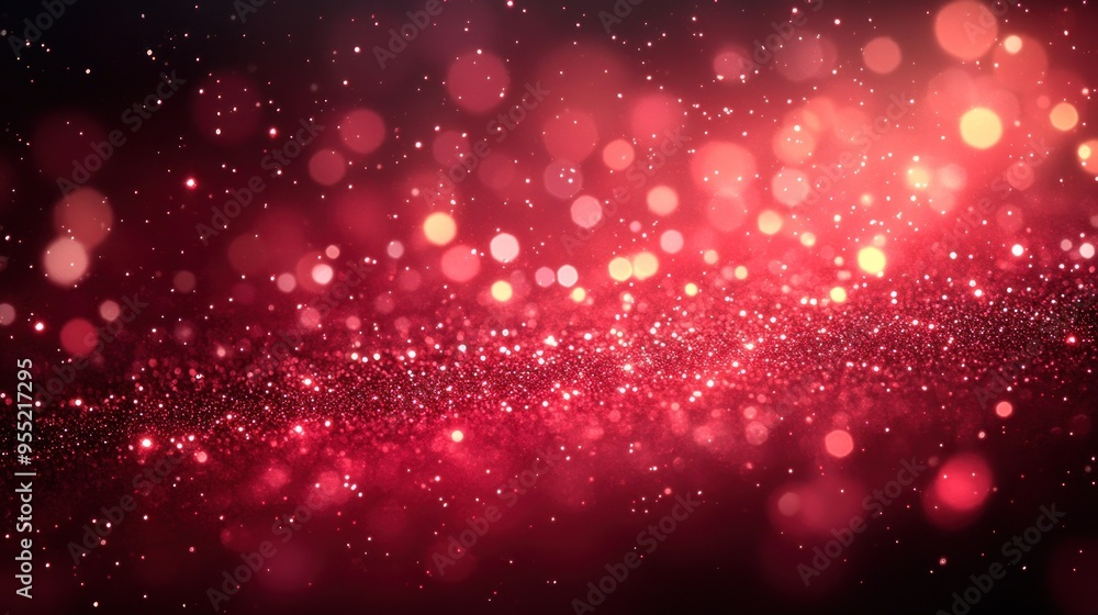 Christmas red glitter bokeh abstract background. Christmas red glitter bokeh abstract background.