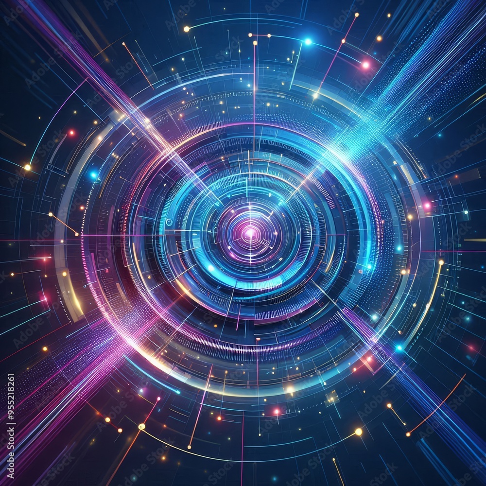 Abstract background with blue and purple neon light rays, cut out
Abstract background with blue and purple neon light rays, cut out