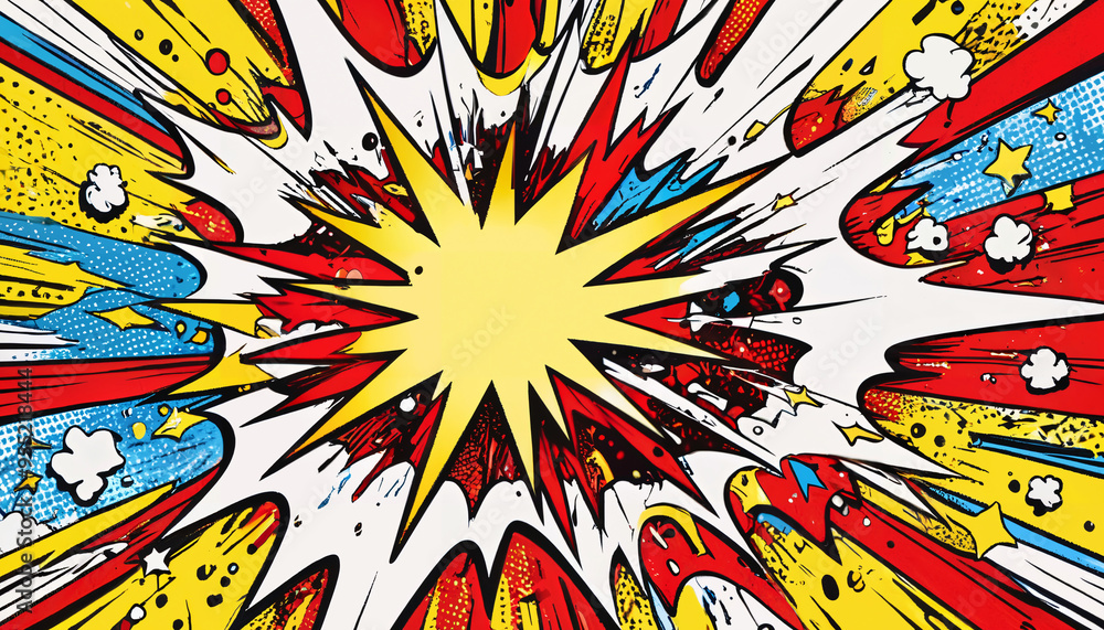Fototapeta premium Explosion de bande dessinée pop art