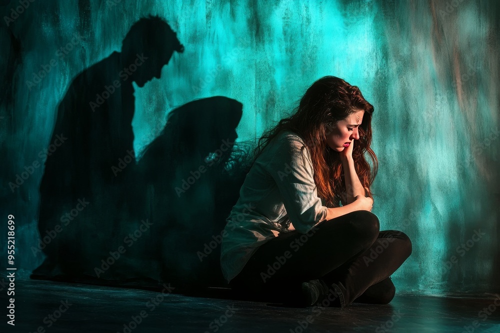 A woman being sad and crying alone, having hard time to forget her loss partner. A woman being sad and crying alone, having hard time to forget her loss partner.
