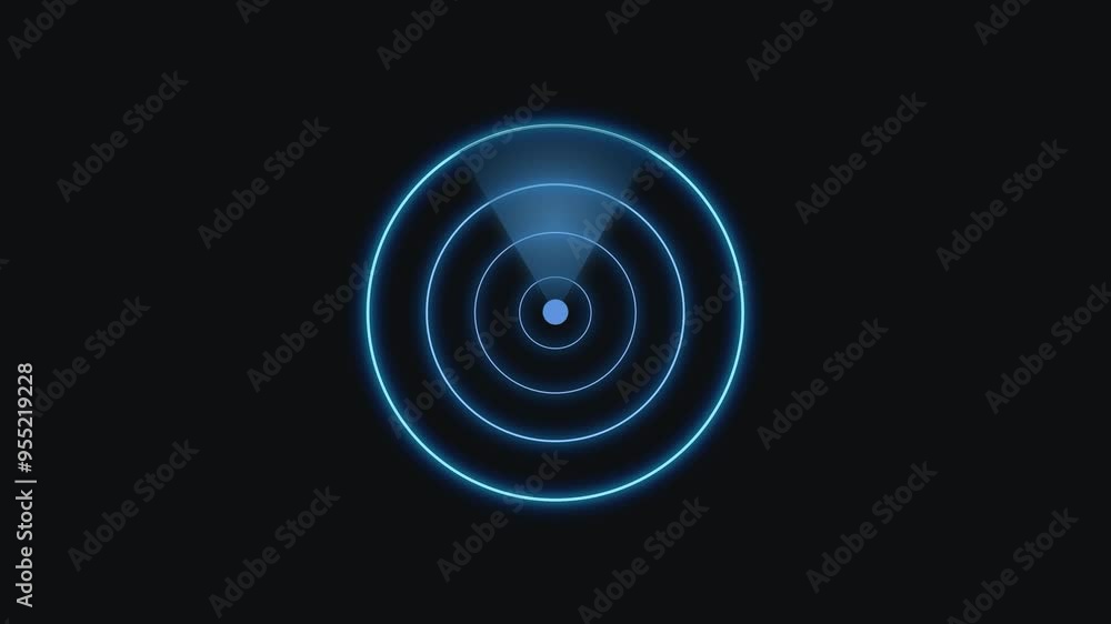 Futuristic Radio Waves Animation, Technology Searching Radar Signal -4k Video. Futuristic Radio Waves Animation, Technology Searching Radar Signal -4k Video.