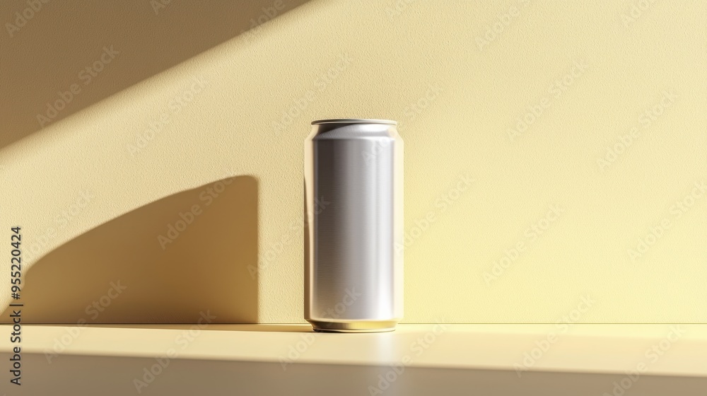 Sleek Modern Design Can on Clean Background with Subtle Shadow for Depth Sleek Modern Design Can on Clean Background with Subtle Shadow for Depth
