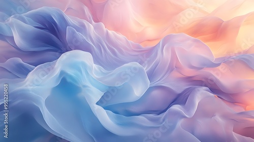 Captivating Fluid Ethereal Pastel Gradient Abstract Background with Delicate Soft Patterns