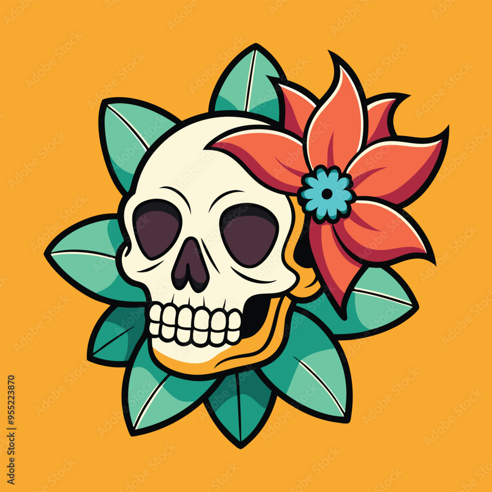 Skull with Floral Pattern Skull with Floral Pattern