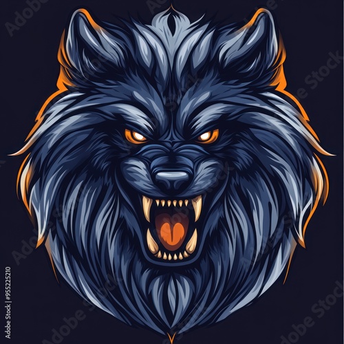 Wallpaper Mural Wolf Illustration Torontodigital.ca