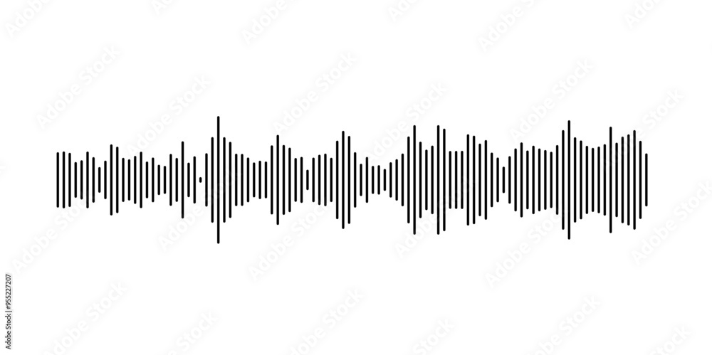 Parallel lines creating a modern sound wave graphic design element Parallel lines creating a modern sound wave graphic design element