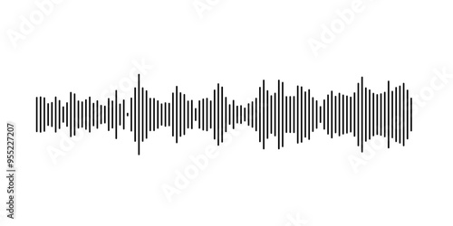 Parallel lines creating a modern sound wave graphic design element