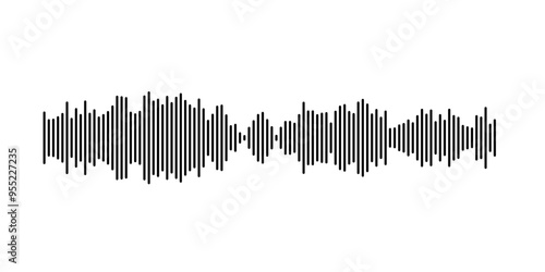 Parallel lines creating a modern sound wave graphic design element