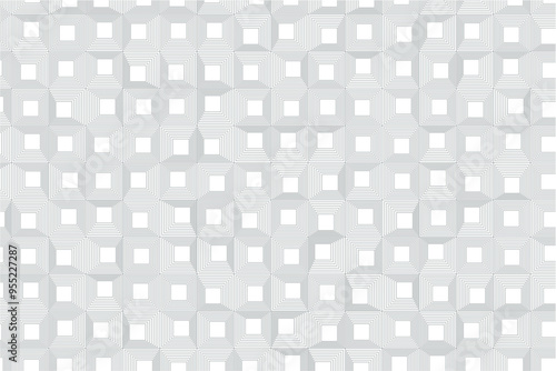 Elegant vector pattern of interconnected nested squares in a minimalist grid formation