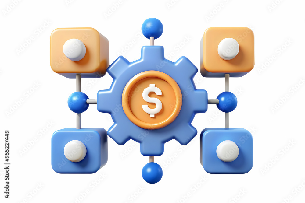 Efficient AI Automation with Budget Control Symbol Concept - Vector Illustration of AI Icons Managing Financial Budgets, Isolated on White Background for Stock Photo Efficient AI Automation with Budget Control Symbol Concept - Vector Illustration of AI Icons Managing Financial Budgets, Isolated on White Background for Stock Photo