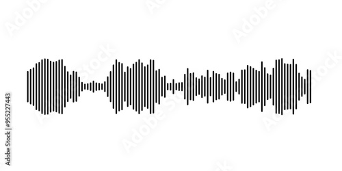 Stylized sound wave pattern with vertical lines for audio themes