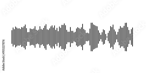 Dynamic vertical lines illustrating sound waves and audio frequencies