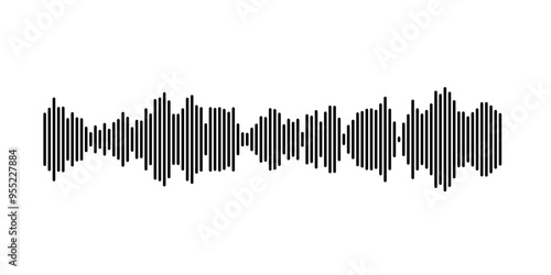 Dynamic vertical lines illustrating sound waves and audio frequencies
