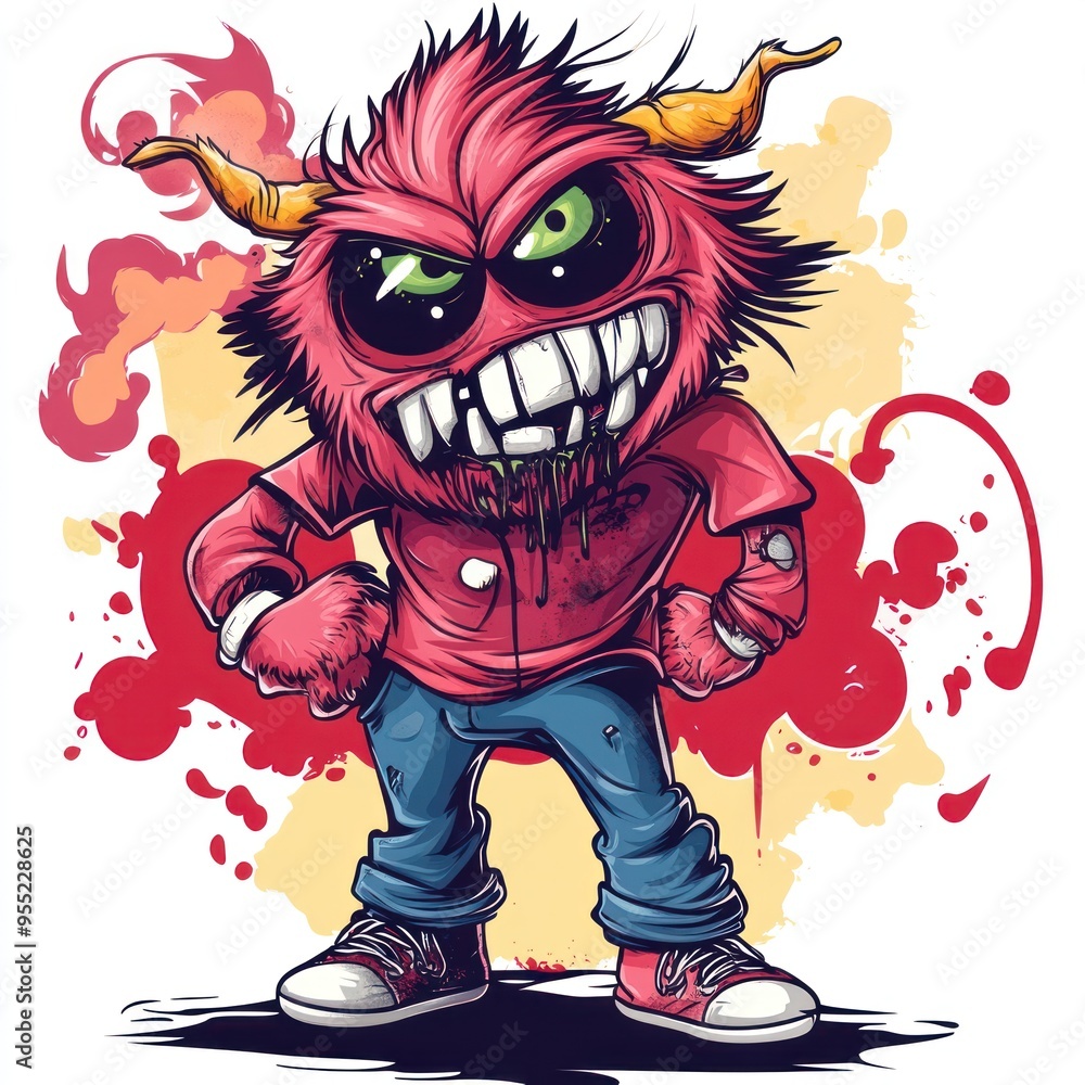 Fototapeta premium Furry Monster Illustration