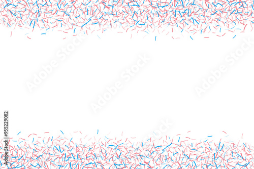 falling sprinkles border confetti background