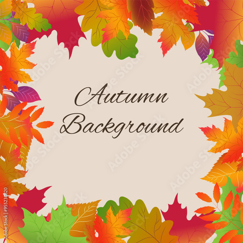 Autumn background. Vector illustration Autumn frame