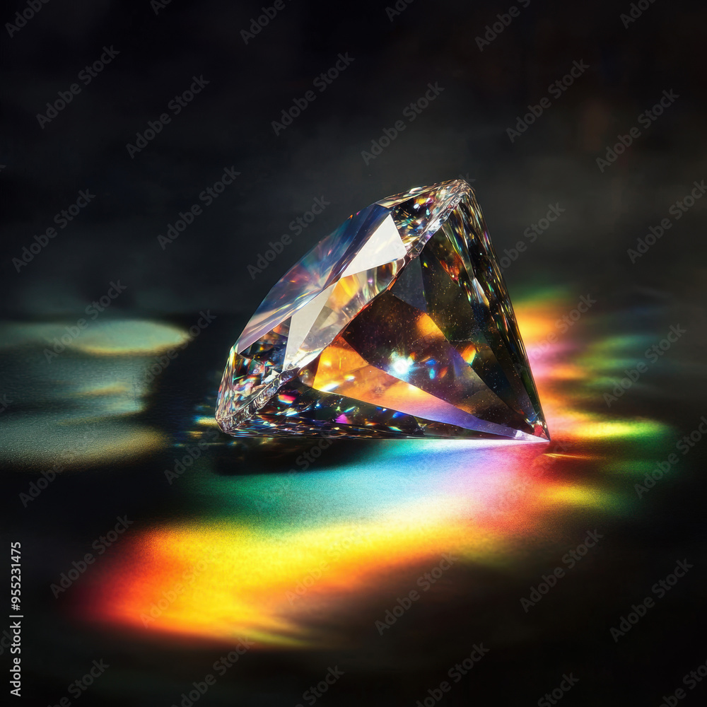 Obraz premium Diamond Rainbow Reflection.