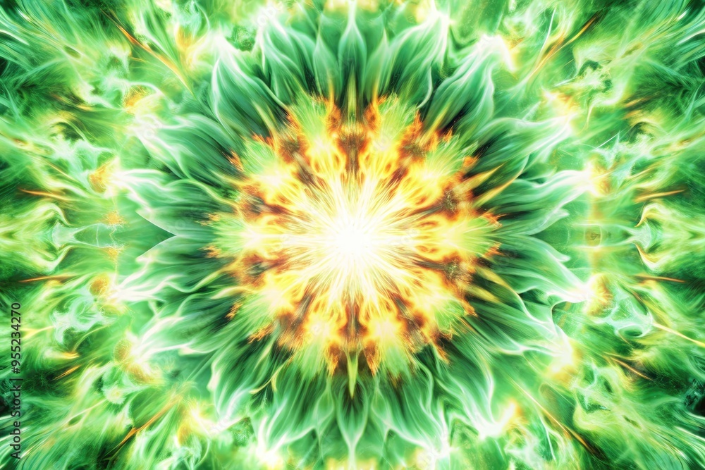 Radiant abstract pattern resembling a floral burst. Radiant abstract pattern resembling a floral burst.