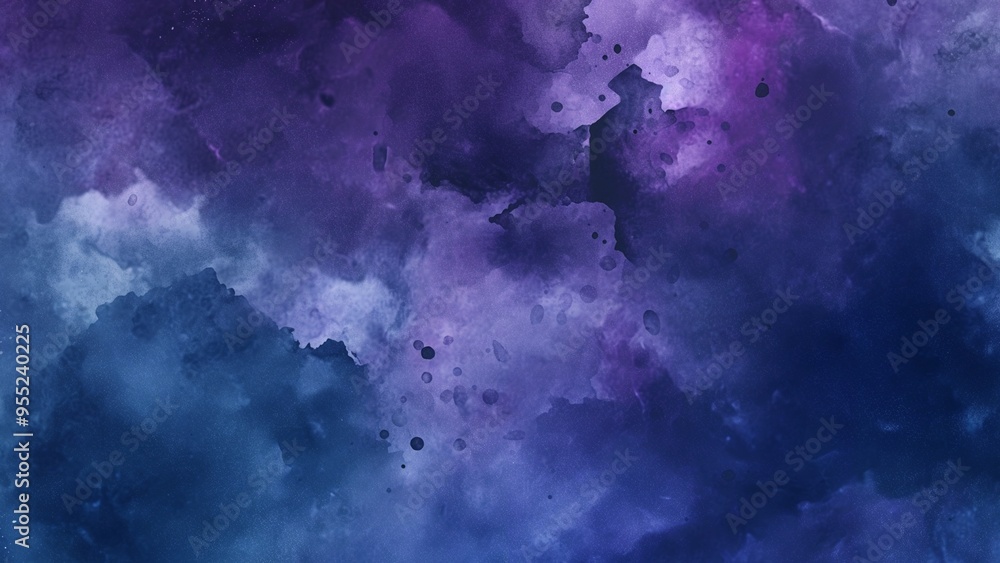 Abstract watercolor background of blue and purple clouds Abstract watercolor background of blue and purple clouds