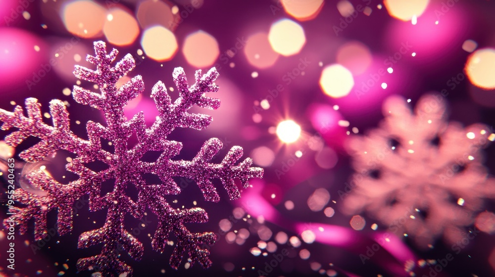 Frosty Winter Wonderland - Abstract Seamless Snowflake Border on Gradient Background for Christmas Decor Frosty Winter Wonderland - Abstract Seamless Snowflake Border on Gradient Background for Christmas Decor