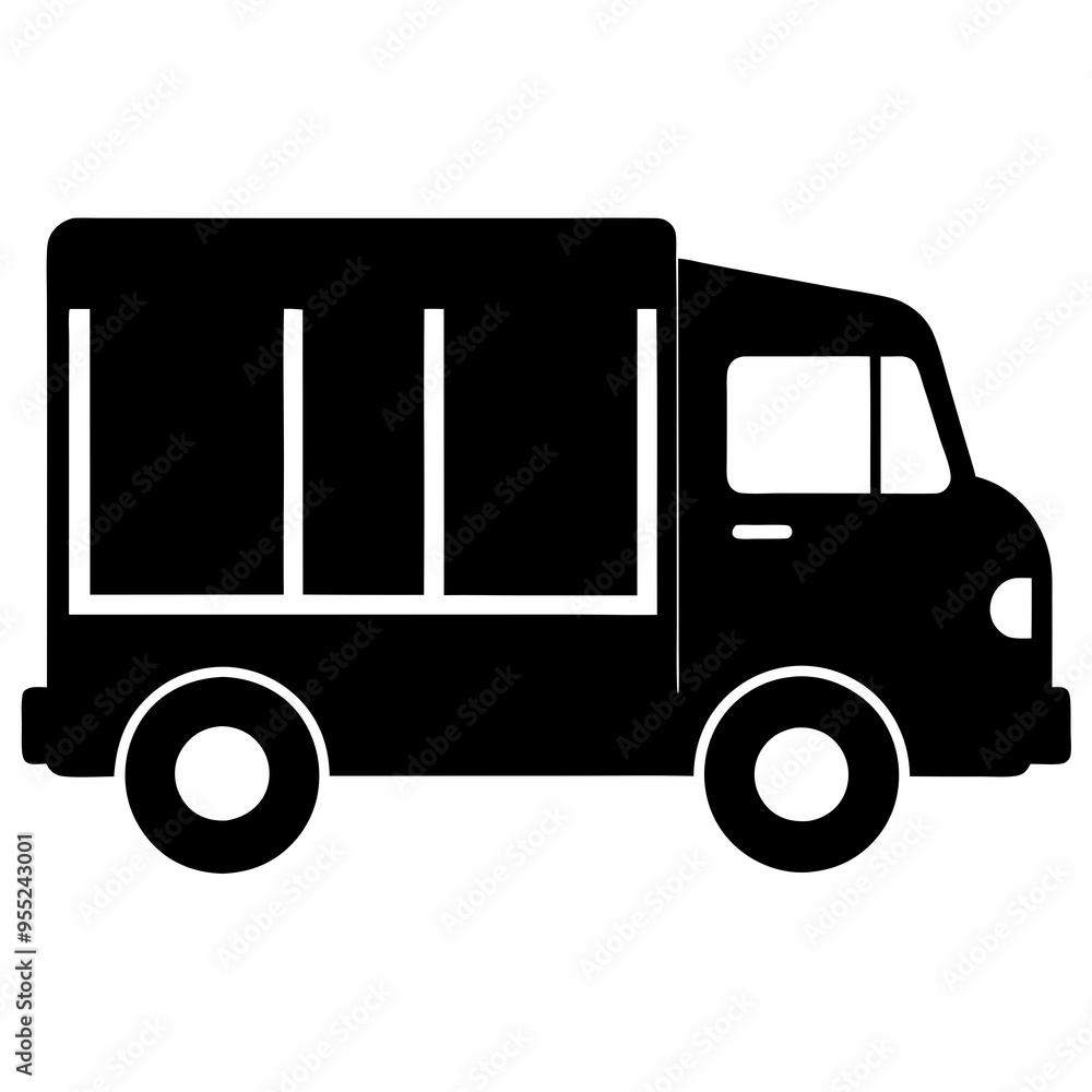 Lorry Black silhouette Lorry Black silhouette