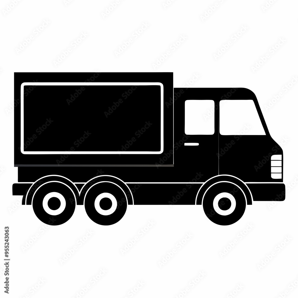 Lorry Black silhouette Lorry Black silhouette