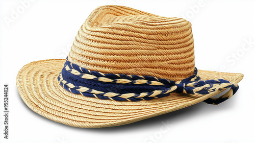 Straw hat, cute, beautiful, beautifully designed, beautiful pattern, Isolated Image style.