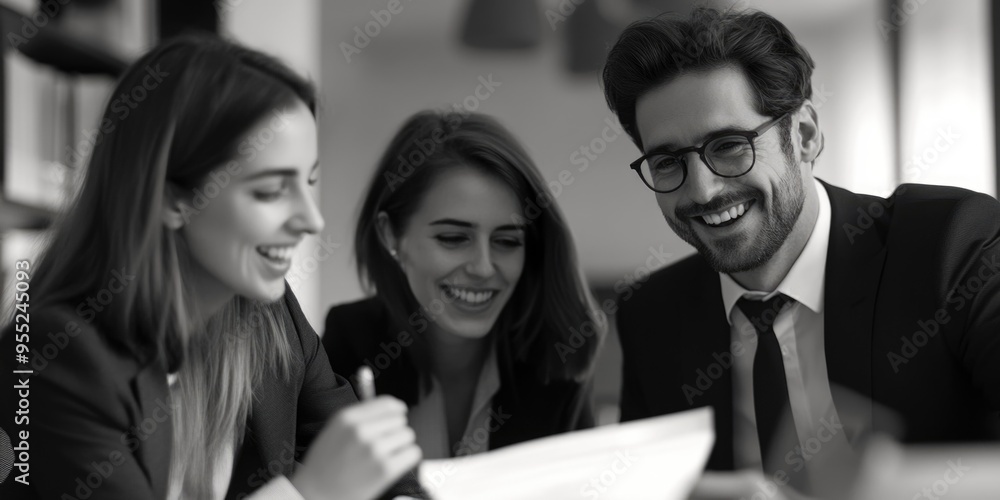 Obraz premium Business Professionals Celebrating Success