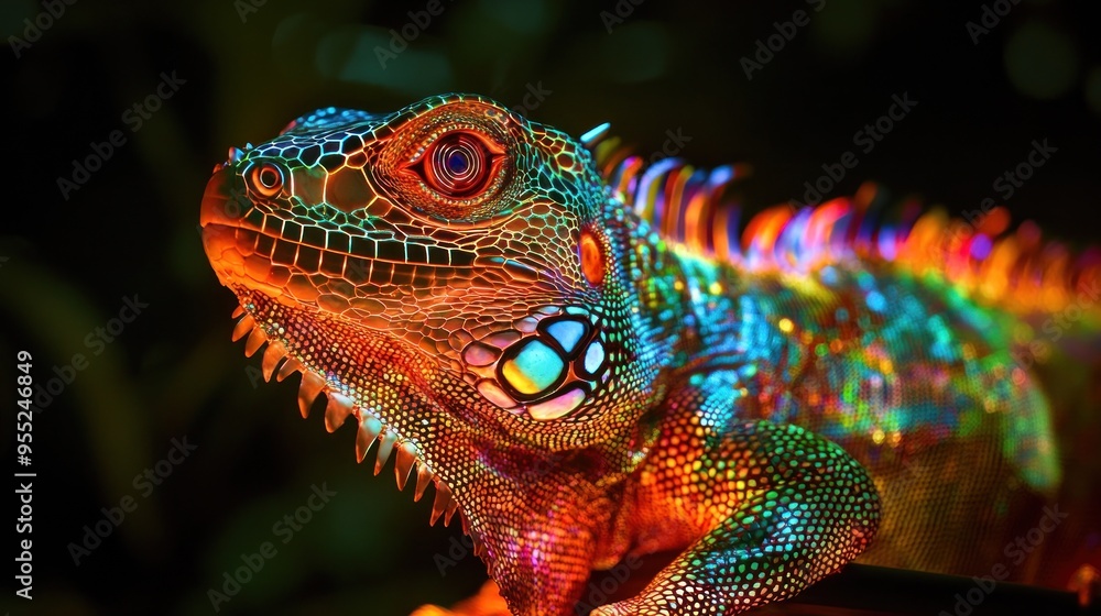 Iguana in a Kaleidoscope of Colors Iguana in a Kaleidoscope of Colors