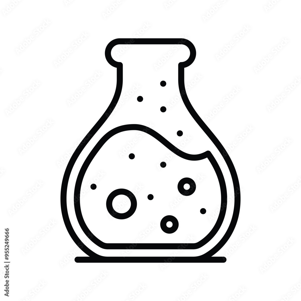 chemistry lab flask icon line vector design chemistry lab flask icon line vector design