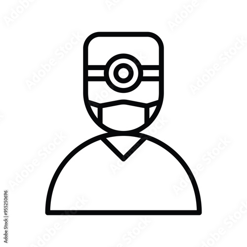 surgeon icon line vector design