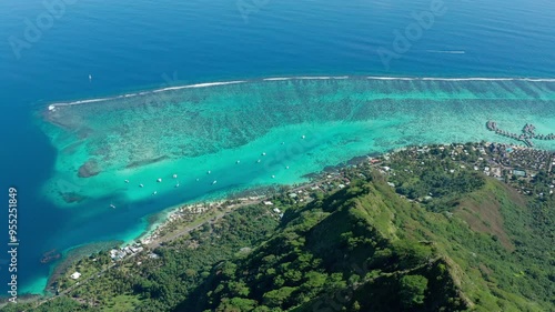 Mount Rotui and laggon Moorea photo