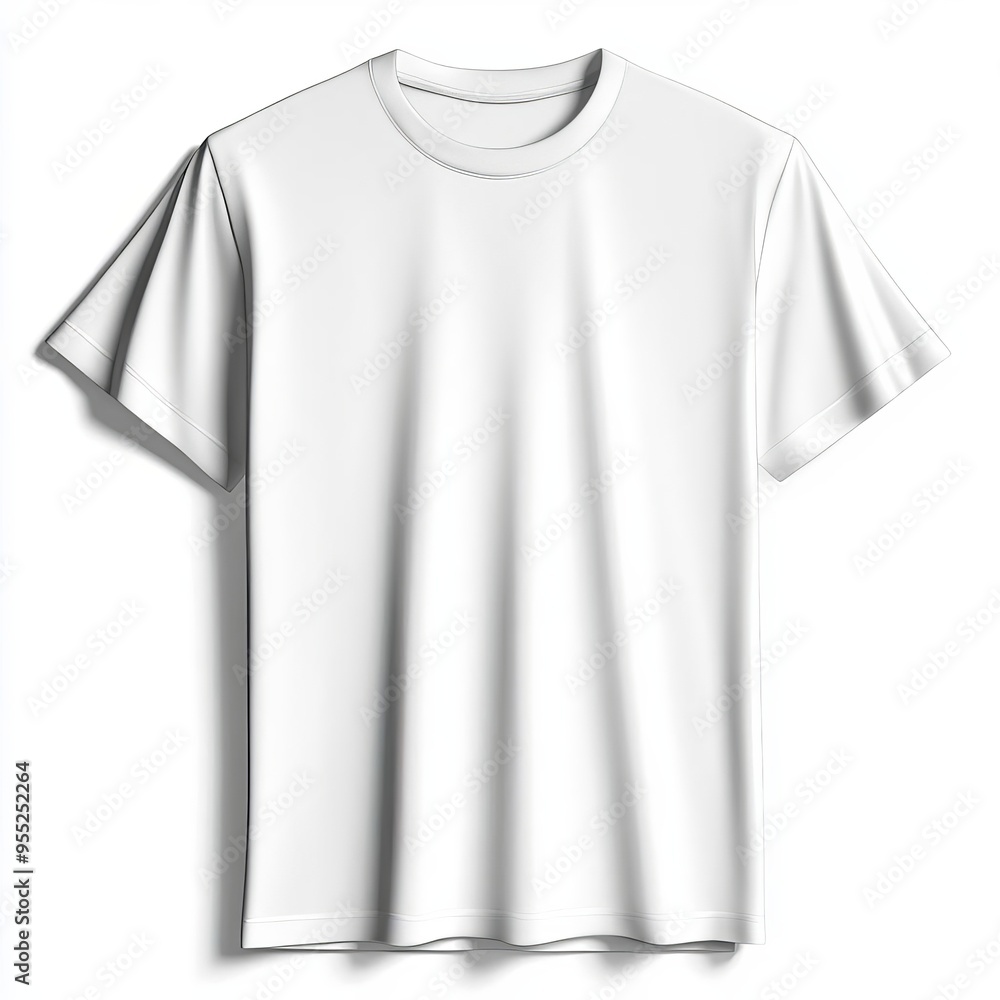 White T-shirt, folded neatly, isolated on white background, crisp shadows, vibrant color tones, professional lighting, no background shadows White T-shirt, folded neatly, isolated on white background, crisp shadows, vibrant color tones, professional lighting, no background shadows
