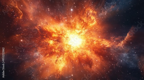 A dramatic image of a supernova explosion, capturing the raw power and beauty of the cosmos.