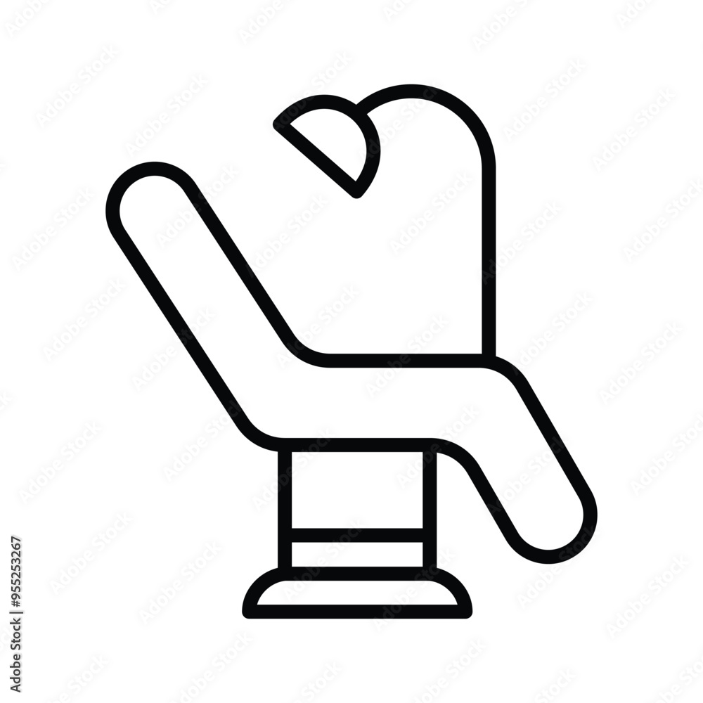 dental check up chair line vector icon dental check up chair line vector icon