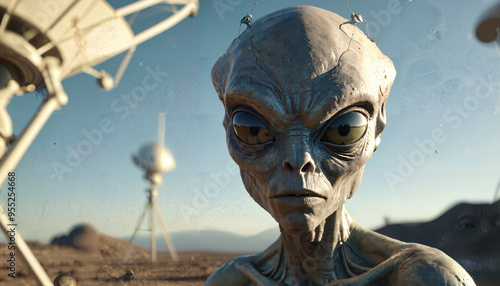 Obraz na płótnie Rencontre extraterrestre
