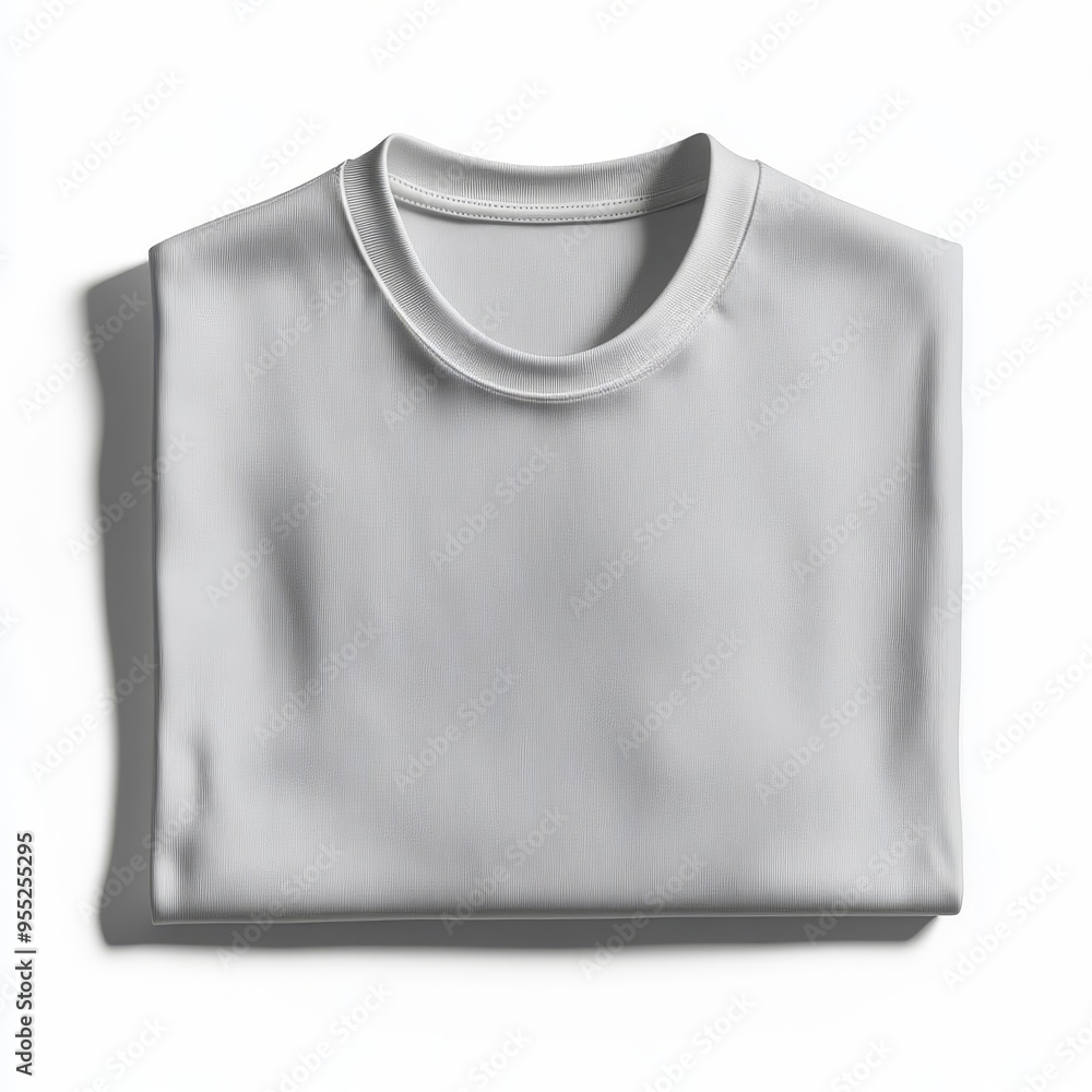 Folded plain white t-shirt isolated on white background. Folded plain white t-shirt isolated on white background.