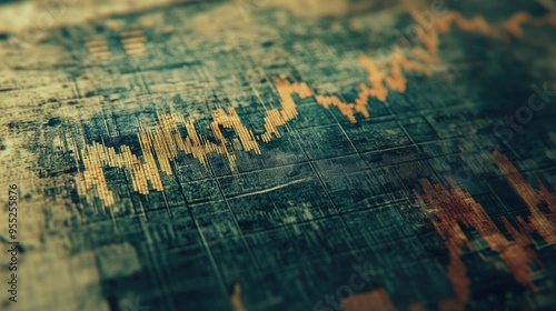 A vintage-inspired image of a stock market graph, with a worn and aged look, representing the history and tradition of financial markets.