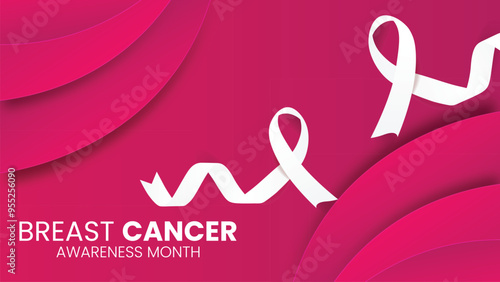International day against breast cancer. Background Breast cancer awareness month October with ribbon.