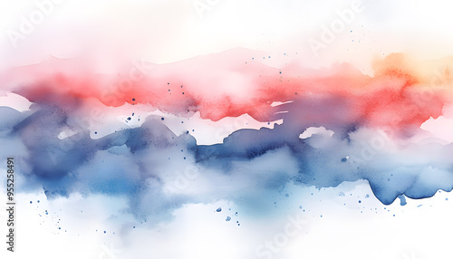 Soft watercolor splashes or strokes in muted tones, offering an artistic yet understated look