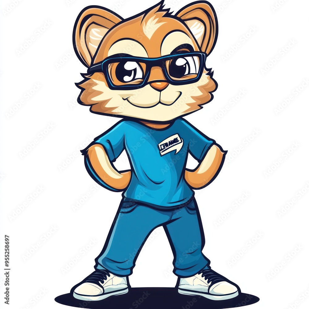Obraz premium Cute Cartoon Character Illustration