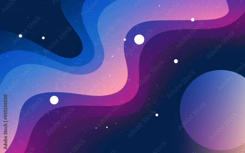 Abstract space background. Colorful galaxy background with wavy lines and white dots, symbolizing the cosmos and stardust. Abstract space background. Colorful galaxy background with wavy lines and white dots, symbolizing the cosmos and stardust.