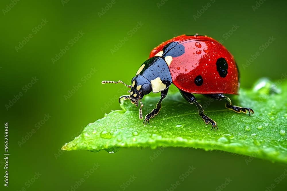 Fototapeta premium Ladybugs, protectors of the garden, natural allies help keep harmful insects at bay