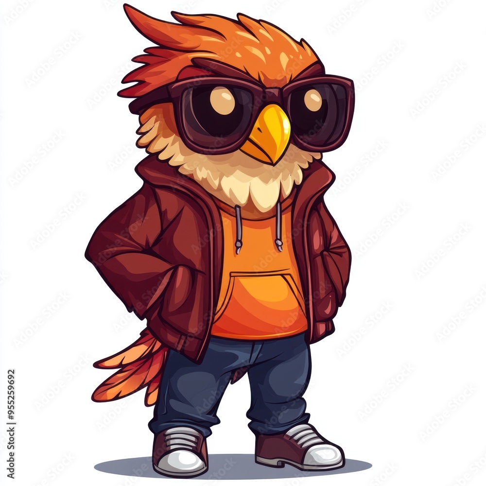 Cool Owl in Sunglasses and Jacket Cool Owl in Sunglasses and Jacket