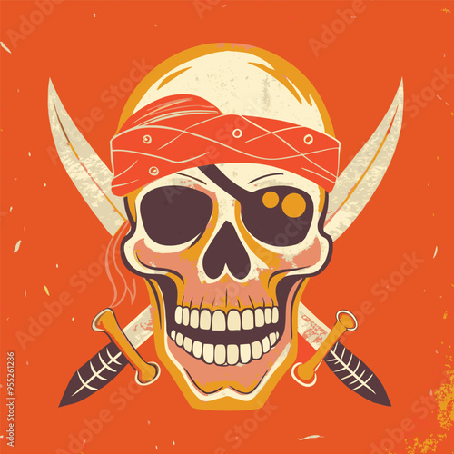 skull and crossbones  vector isolated on white background photo