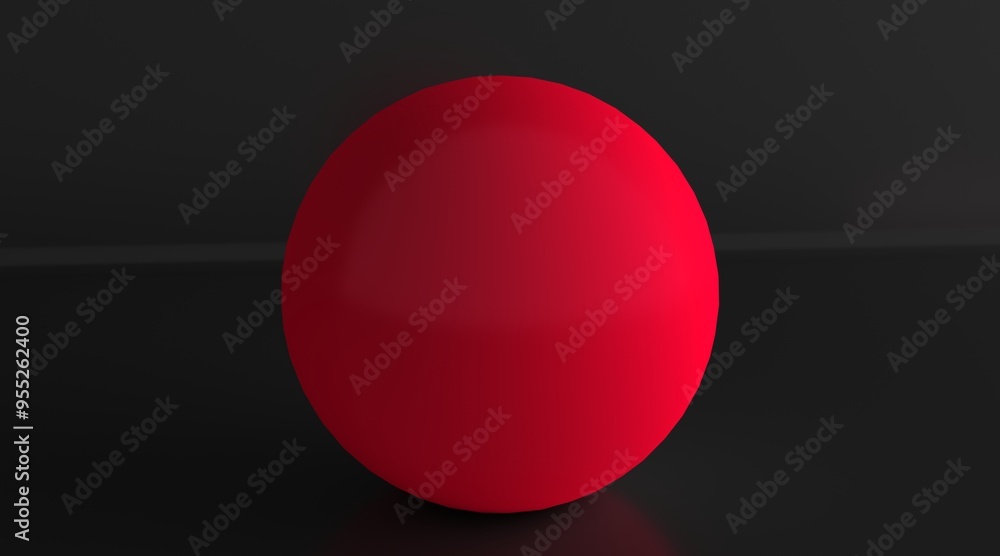 Red ball on black background. Red sphere isolated.
Red ball on black background. Red sphere isolated.
