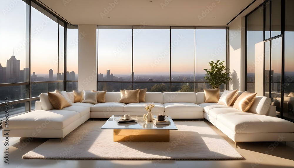 Fototapeta premium Photo interior modern design room 3d illustration